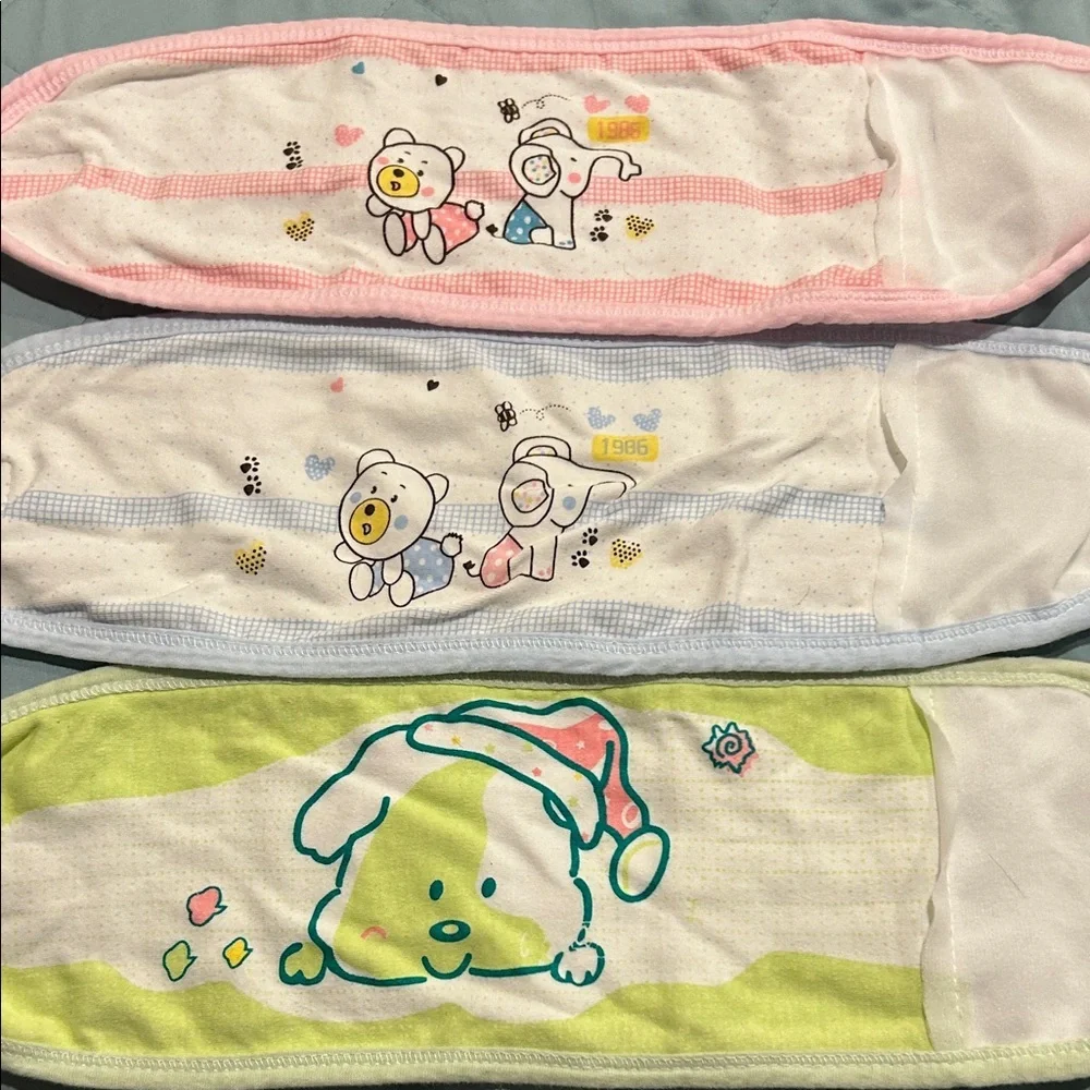 Baby belly band. Set of 3